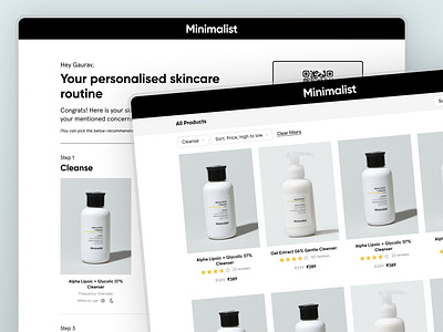 Minimalist - Skincare Brand branding graphic design ui