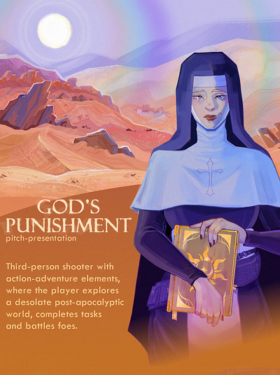 "God's Punishment" pitch-presentation 2d character design gamedev illustration presentation