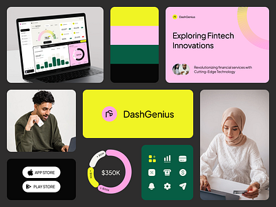 DashGenius Branding banking brand brand guidlines brand identify branding business case study chart color dashboard design finance fintech interface logo product startup ui web