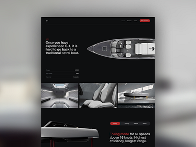 S-1 - Concept boat branding design interface minimal tech travel ui web design