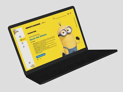 The Minion’s Madness Website design graphic design illustration typography ui uidesign ux uxdesign webdesign website