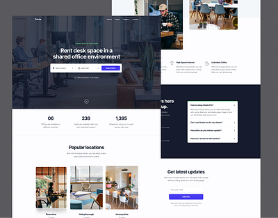 Coworking Space Website coworking coworking space coworking space website landing page marketing website office remote work uiux web design website