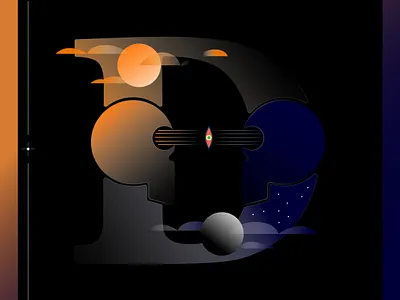 36Days of type_Letter D design flat illustration illustrator typography vector