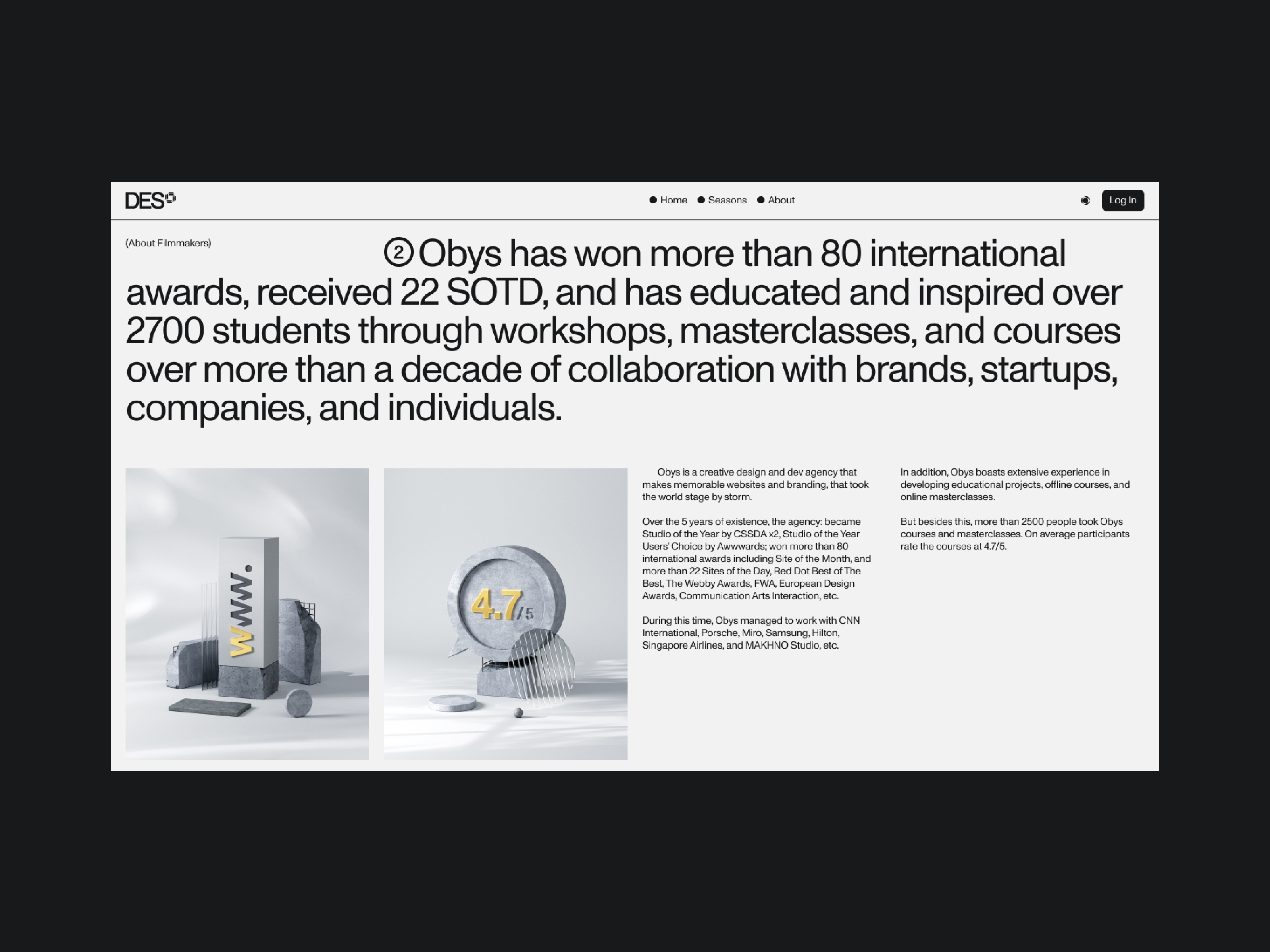 Example of Design Education Series® by Obys®