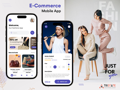 E-Commerce App - Online Shopping App branding creative design ecommerce ecommerce app layout design m commerce app modern design online shopping app uiux design