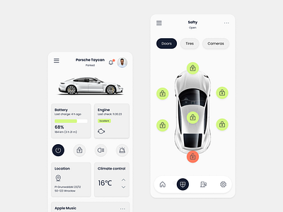 Electric Car Companion App ⚡️ automotive car concept design electric car mobile ui ux