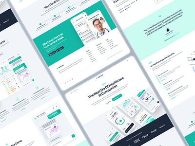 nightingale: AI Medical & E-Pharmacy | AI Health Companion UIUX ai health companion ai healthcare website ai medical website clean e pharmacy health healthcare healthcare website landing page medical medical website minimal pharmacy pharmacy website ui ui kit virtual health web design website website design