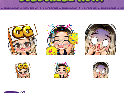 Cute Girl with White Headphone By Hachiko Art design discord emotes facebook emotes gamer girl gg emotes hachiko hachiko art happy emotes headphone illustration loyalty badges shock emotes sub badges sub emotes twitch emotes white headphone youtube emotes