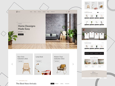 E-commerce Website Design UI/IX landing page