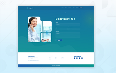 Contact Us Page contact contact form contact us design footer form field get in touch graphic design landing landing page template uiux unique and modern