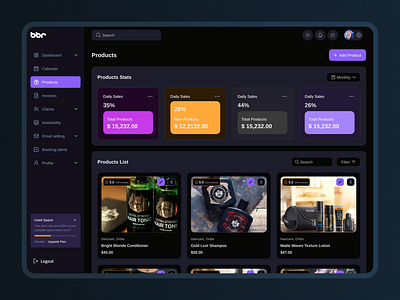 Dashboard Design UI/UX landing page