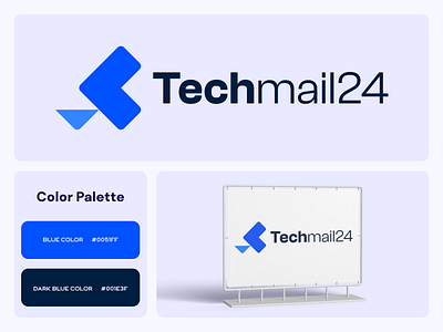 TechMail24 Logo Design - Twintra branding creative logo graphic design logo logo design tech logo techmail techmail24 twintra uiux agency