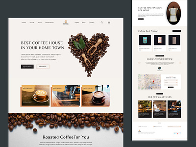 Coffee Product Web Landing Page landing page