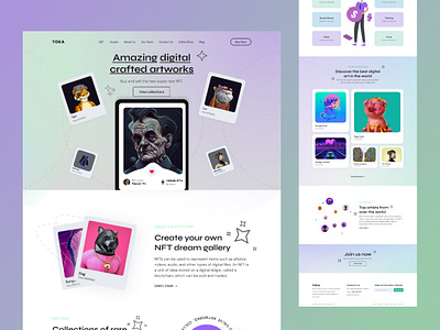 NFT art landing page UI/UX landing page