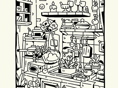 May's Kitchen 2d illustration