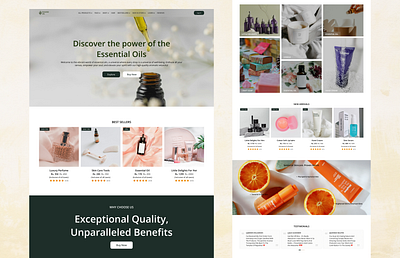 Landing Page/Essential Oils design essential oil figma landingpage product product page ui ui design uiux design user interface userinterface