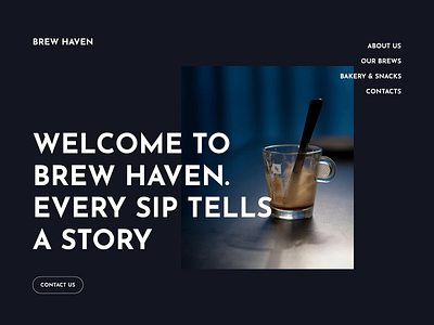 Web Design concept (UX+UI) for coffee shop barista cafe clean cofee coffee cup coffee lover coffee mug coffee shop concept design drink espresso hero herosection ui ux webdesign website