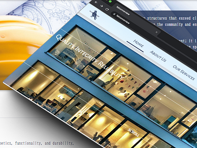 Falcon Review (Construction company) construction design ui ux web design web developement website