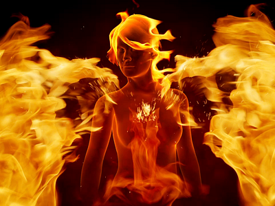 Fire 3d after effects angel animation blender burning effect explosion fiery fire fx girl motion graphics phoenix slow motion video woman