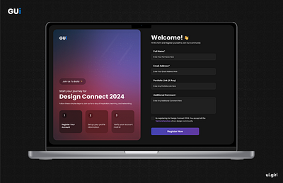 Kicking Off My Design Challenge Journey: Day 1 🎨🚀 app appdesign dailydesign dailyui dailyux darkmode design design goals design principle design work designinspiration designprocess dribble dribbleshots gradient mockups signuppage uiux web