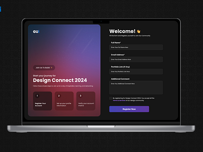 Kicking Off My Design Challenge Journey: Day 1 🎨🚀 app appdesign dailydesign dailyui dailyux darkmode design design goals design principle design work designinspiration designprocess dribble dribbleshots gradient mockups signuppage uiux web