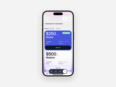 Redesign of the Pricing Page for a Leading Proxy Service Provide api appdesign interfacedesign mobiledesign pricingpage proxy proxyservice ui uidesign uiux uxui webapp webdesign