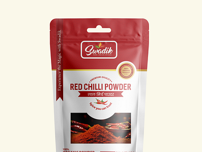 Red Chilli Powder Pouch Design box design branding fmcg product food packaging graphic design indian spices label design logo design mockup packaging pouch design pouch packaging red chilli red chilli powder spices packaging spices powder