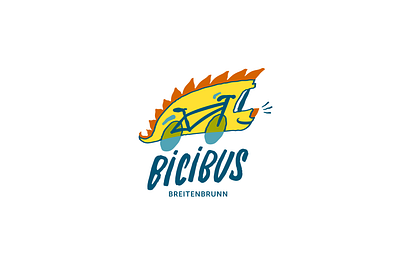 BiciBus logo bicycles branding bus children kids logo safe school school bus together