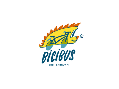 BiciBus logo bicycles branding bus children kids logo safe school school bus together