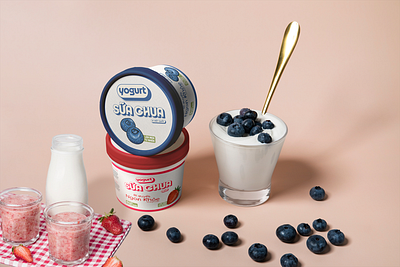 Yogurt Label graphic design label packaging
