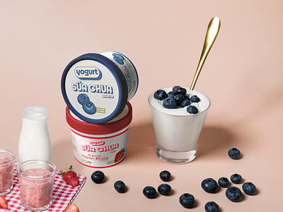 Yogurt Label graphic design label packaging