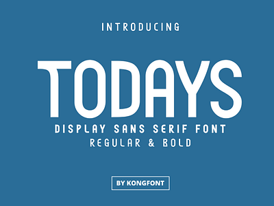 Todays - Modern Sans Serif Font 3d animation branding design font graphic design handwritten illustration italic logo logotype motion graphics script typeface ui