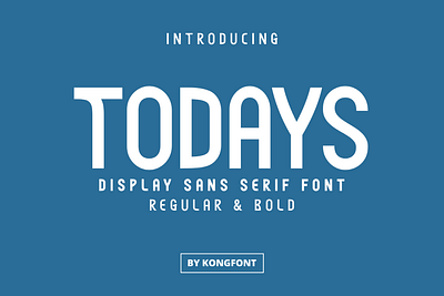 Todays - Modern Sans Serif Font 3d animation branding design font graphic design handwritten illustration italic logo logotype motion graphics script typeface ui