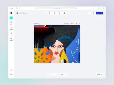 Social Media Kit Editor UI UX app design app ui editor minimalist simple social media kit editor tool ui ui design