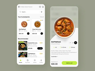 Food App Design curry curry recipe delivery app delivery services ecommerce food app fast food fluttertop food and drink food app food app design food app ui food order food ordering app mobile app mobile design product design app restaurant snacks snacks ordering application zomato