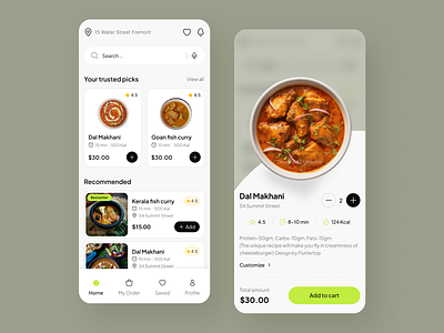 Food App Design curry curry recipe delivery app delivery services ecommerce food app fast food fluttertop food and drink food app food app design food app ui food order food <a href=