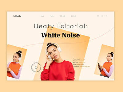 Headphone Ecommerce Website Design Concept app branding design desktop figma headphone homepage illustrator inmedia orange red ui user interface ux web website