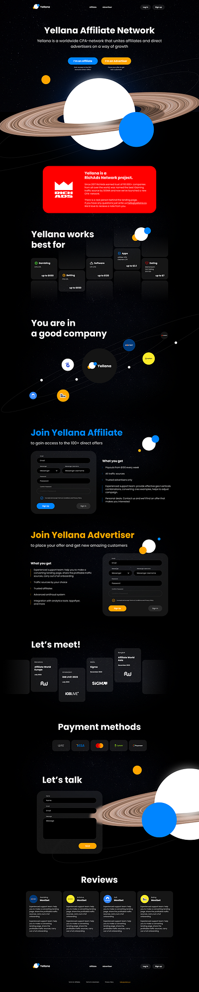 Yellana Branding Landing Page branding design landing page logo sales ui ux webdesign