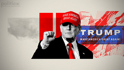 Caps, suits & Trump article graphic design newsletter politics trump us