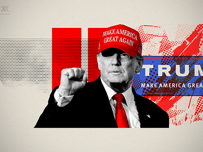 Caps, suits & Trump article graphic design newsletter politics trump us