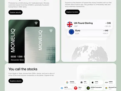 Bento UI Design Inspiration bank bank card bento bento grid card crypto cryptocurrency exchange plarform finance fintech fintech app invest investment landing landing page money startup ui ux wallet webdesign