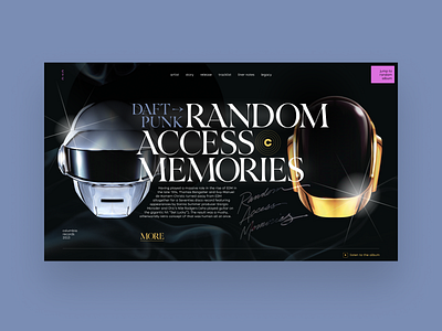 CTC#017 - Random Access Memories design hero section music ui webdesign