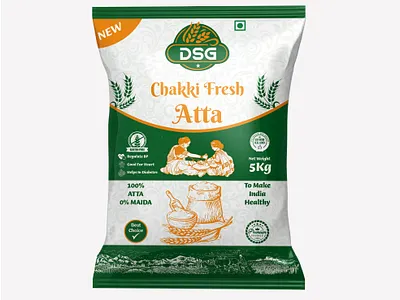 Atta / Flour Pouch Design atta flour pouch design atta design besan box design branding design food packaging indian food label design logo design maida mockup mockup design packaging pouch packaging product design suji wheat flour