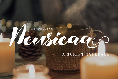 Neusicaa - A Script Font typography