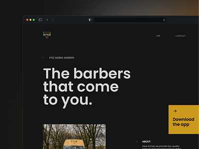 Eyez Barbers Design android app appstore barbers bookings branding concept figma graphic design ios logo mockup photoshop ui website