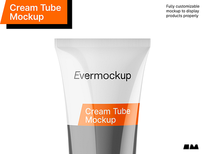 Cream Tube Mockup 3d branding cosmetics cream tube download evermockup glossy graphic design illustration matte metallic mockup mockups template tube