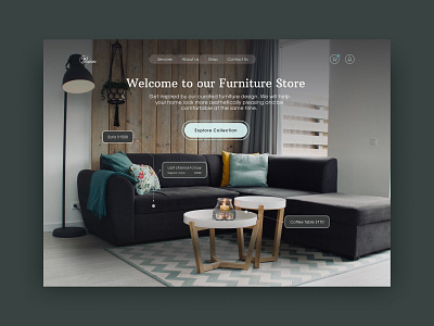 Furniture Store website concept brown furniturestore futuristic uxdesign warmcolors webdesign