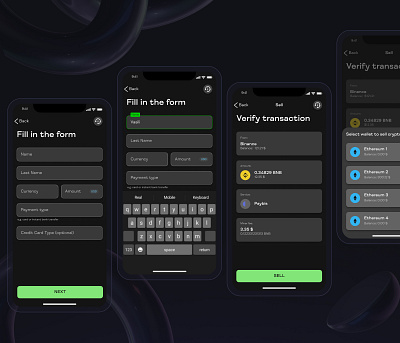Sell/Buy Screens crypto crypto wallet graphic design ui ux