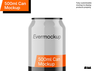 500ml Can Mockup 3d 500ml can beverages branding can mockup download drinks evermockup glossy graphic design illustration matte metallic mockup packaging soda can