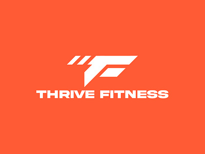Thrive Fitness And Gym Logo Design and Brand Identity aggresive dynamic logo fitness logo gym logo logo logo design minimal logo minimalist modern logo